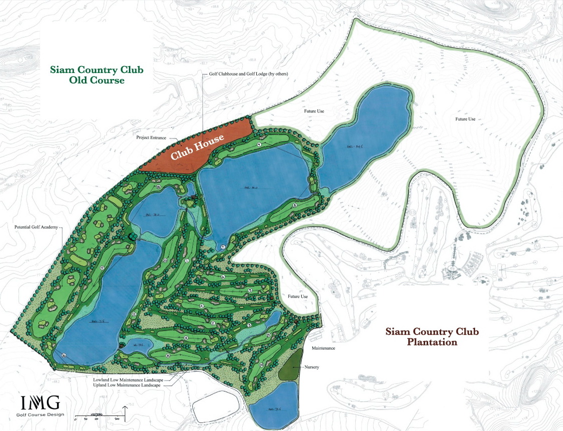 Siam Country Club Waterside Course layout